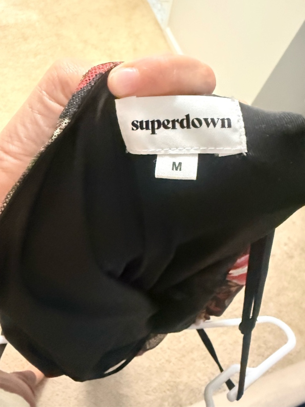 Superdown Molly Maxi Dress Black Floral- Size M